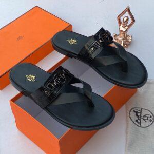Hermès Men’s Leather Slippers