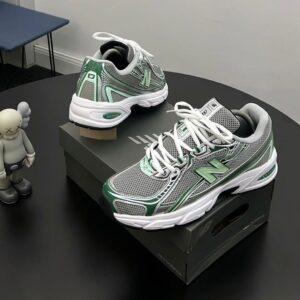 New Balance 740 White &amp; Marsh Green Sneakers